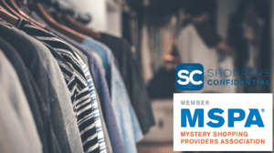 Clothing Store With MSPA Logo and Shoppers Confidential Logo